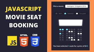 Build a Movie Seat Booking App using JavaScript  JavaScript Beginner Projects [upl. by Grail]