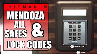 ALL SAFES amp LOCK CODES Mendoza  The Farewell  Hitman 3 [upl. by Cormier]