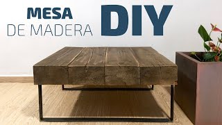 Mesa de madera para salón como hacer  DIY Coffee Table 2018 [upl. by Vladi]