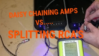 HOW TO  Daisy Chain Amps VS Splitting RCAS To Run Multiple Amplifiers [upl. by Loise]