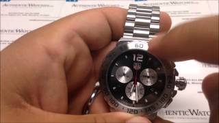 How to Use the TAG Heuer Formula One F1 Mens Quartz Chronograph Date Watch by AuthenticWatchescom [upl. by Oilime148]