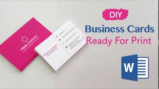 How to Create Your Business Cards in Word  Professional and Printready in 4 Easy Steps [upl. by Enayr]