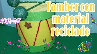 COMO HACER UN TAMBOR CON MATERIAL RECICLADO [upl. by Leirum]