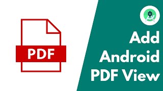 Add PDF Files in Android Apps  PDF Viewer  Android Studio [upl. by Orestes]