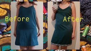 How To Resize A Dress And Replace Straps  An Upcycle Project [upl. by Ettenwahs597]