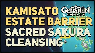 Kamisato Estate Barrier Sacred Sakura Cleansing Ritual Puzzle Genshin Impact [upl. by Romilda921]