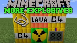 Minecraft MORE EXPLOSIVES TNT MISSILES BOMBS More Explosives Mod Showcase [upl. by Kennan]