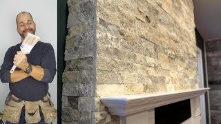 DIY How To Install Stone on Your Fireplace Easily [upl. by Goldfinch869]