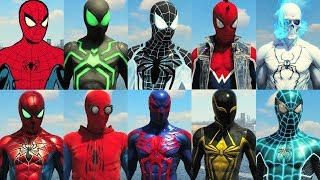 All Suits in SpiderMan PS4 [upl. by Aiht393]