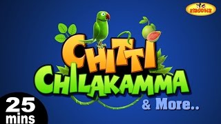 Telugu Rhymes Chitti Chilakamma amp More 3D Rhymes  25 Minutes Compilation of TeluguRhymes  KidsOne [upl. by Asinla]