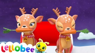 Santas Reindeer Song  Nursery Rhymes with Subtitles [upl. by Art]