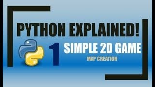 Create your own Simple 2D GAME using Python Part 1  Map Creation [upl. by Engapmahc]