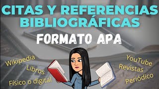 Citas y referencias bibliográficas APA ¿Wikipedia [upl. by Isnam13]