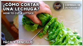 Cómo cortar Lechuga para ensalada  How to Cut Lettuce [upl. by Adnuhser27]