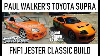 GTA 5 Brians Fast and Furious Toyota Supra  Dinka Jester Classic REPLICA BUILD [upl. by Sarajane834]