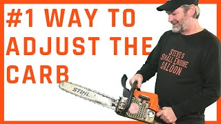 CORRECT WAY To Adjust Or Tune The Carburetor On A Chainsaw StepbyStep [upl. by Aihseuqal825]