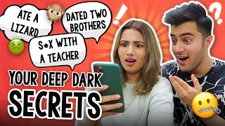 Reacting To My Subscribers Deepest Darkest Secrets ft Rishabh Chawla  Aashna Hegde [upl. by Littman90]