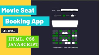 Movie Seat Booking Web App With HTML CSS And Javascript [upl. by Emilia]