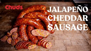 Jalapeño Cheese Sausage  Chuds BBQ [upl. by Aynahs]