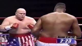 BUTTERBEAN vs Larry Holmes Highlights [upl. by Anelem]