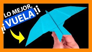 Como hacer un AVION DE PAPEL PÁJARO 💙 que VUELE MUCHO y sea fácil  BIEN EXPLICADO [upl. by Spain]