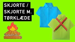 Hvordan folder man en skjorte af papir  Origami [upl. by Ykcaj663]