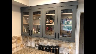 DIY Kitchen Glass Doors [upl. by Enymzaj]