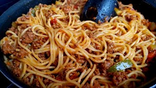 Easy Spaghetti And Ground Beef [upl. by Cuhp300]