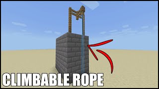 How To CLIMB A Rope in Minecraft Bedrock [upl. by Metabel692]