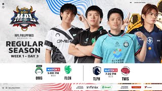 🔴 LIVE  MPL PH S15  FILIPINO  Week 1 Day 3 [upl. by Otila]