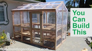 How To Build Wood Framed Greenhouse  Easy Backyard Projects You Can Build Yourself [upl. by Ephram]