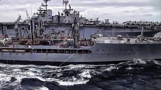 Double Underway Replenishment • US Navy [upl. by Cherey710]