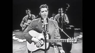 Elvis performing quotHEARTBREAK HOTELquot on Stage Show  March 17 1956 [upl. by Ecinaj]