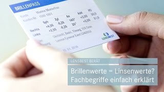 Brillenwerte gleich Kontaktlinsenwerte  Tipps von Lensbest [upl. by Adelaide525]