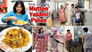 Vlog  Changing Home  எல்லாமே மாற போகுது  Mutton Yakhni Pulao Recipe  Karthikha Channel Vlog [upl. by Salesin50]