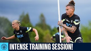 INTENSE TRAINING SESSION  Man City Training Video [upl. by Berry497]