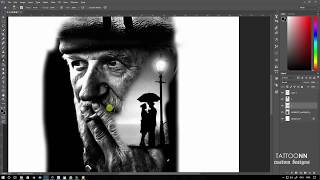 How to use photoshop for tattoo design  TATTOONN [upl. by Jerrilee]