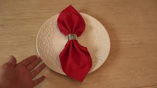 Napkin Fold With A Ring Idea [upl. by Kamaria415]