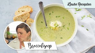 Broccolisoep simpel en snel recept 🥣  LeukeReceptennl [upl. by Rodmur]