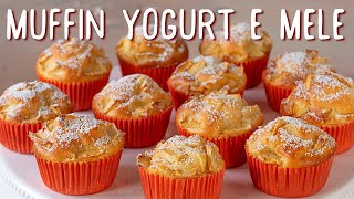 🍎 MUFFIN SOFFICI YOGURT E MELE 🍎 Ricetta Facile  Fatto in Casa da Benedetta [upl. by Acceb]