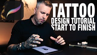 How to DESIGN a TATTOO from start to finish using PROCREATE [upl. by Bloem455]