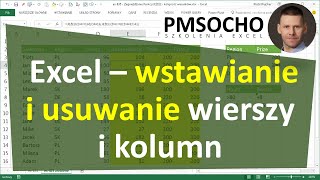 EXCEL  Wstawianie usuwanie wierszy i kolumn przenoszenie komórek [upl. by Ahtrim]