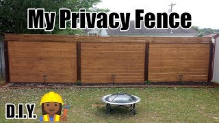 Building a modern horizontal privacy fence [upl. by Koerlin932]