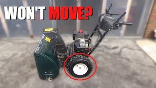 MTD Snowblower Doesnt Move  HOW to FIX [upl. by Sosthenna]