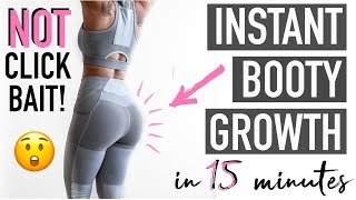 Grow your booty IN 15 MINUTES workout INSTANT RESULTS [upl. by Neelhtac]