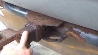 Removing trailer hitch thats rusted in the receiver [upl. by Ielak]