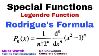 29 Rodrigues Formula  Complete Concept and Derivation  Most Important [upl. by Victorine]