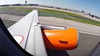 EasyJet Airbus A320 Takeoff from Manchester  ENGINE ROAR  GoPro Wing View [upl. by Roon]