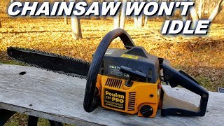 Poulan chainsaw wont idle [upl. by Adok]