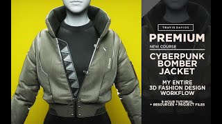 NEW COURSE  Cyberpunk Bomber Jacket  3D Fashion Design Course [upl. by Theis267]